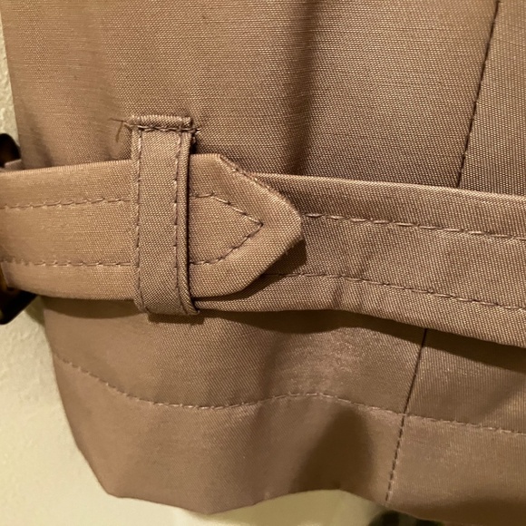 NEW Sam Edelman Double Breasted Belted Tan Trench Coat Cotton Blend L - Picture 4 of 13